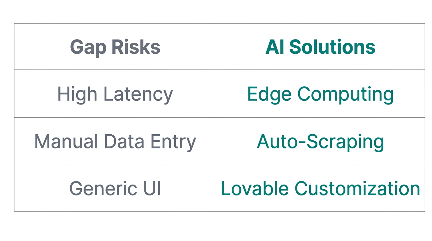 Common growth risks and their corresponding AI-driven solutions.