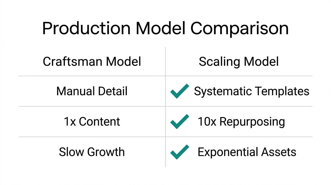 Comparison between the traditional craftsman approach and modern scaling systems.