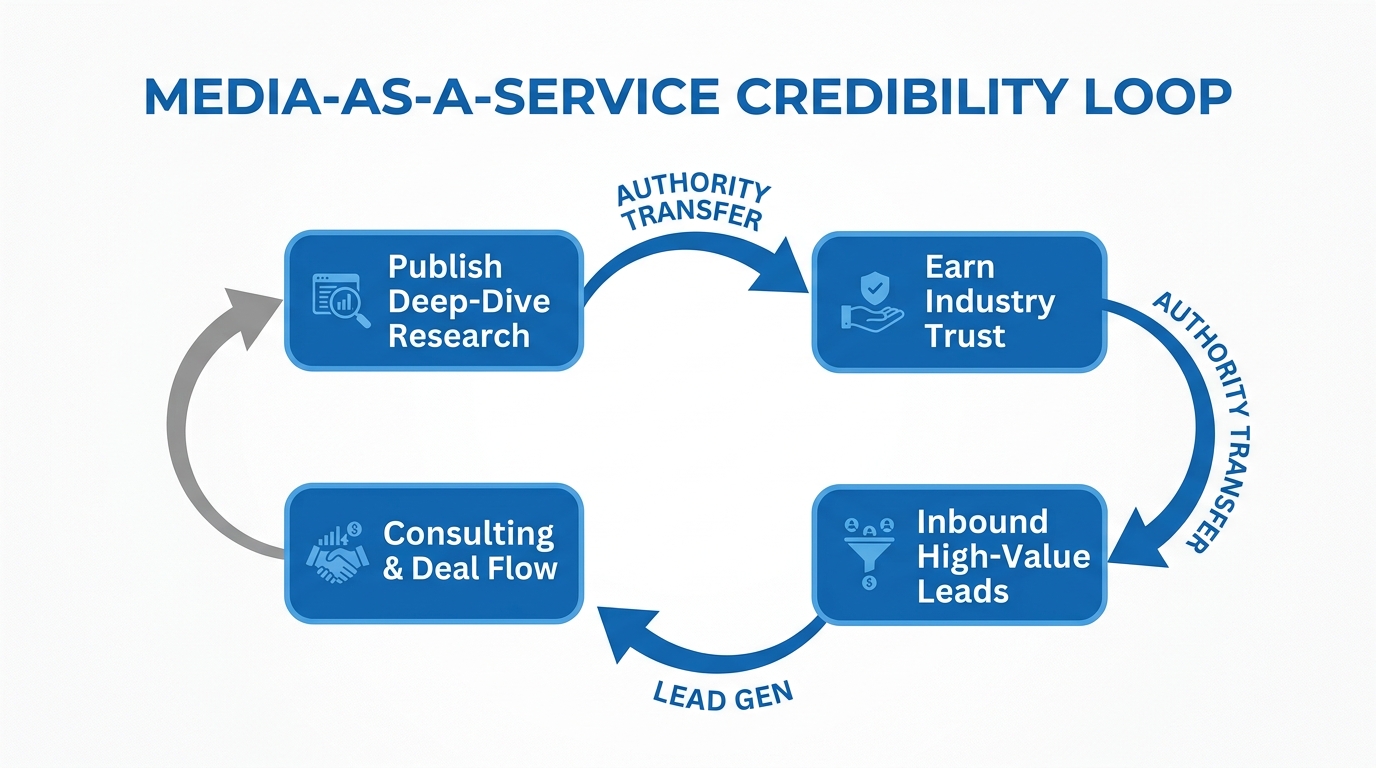 The pipeline for turning research credibility into institutional revenue streams.
