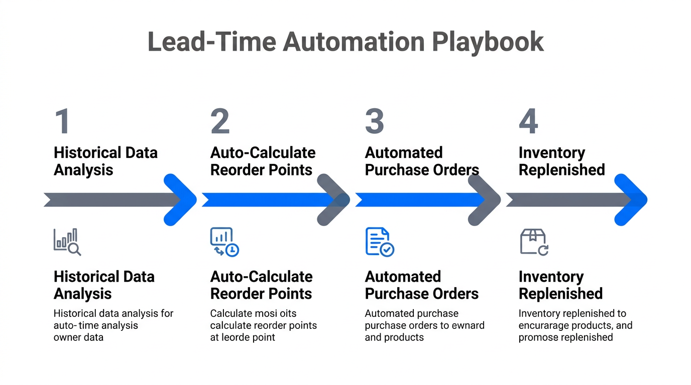 Four-step process for automating lead-time and inventory reordering.