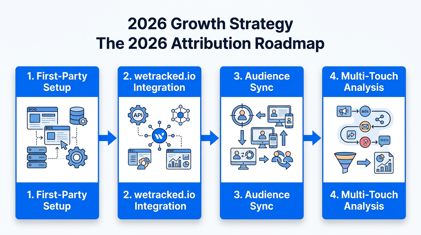 The four-step process for establishing first-party data infrastructure.