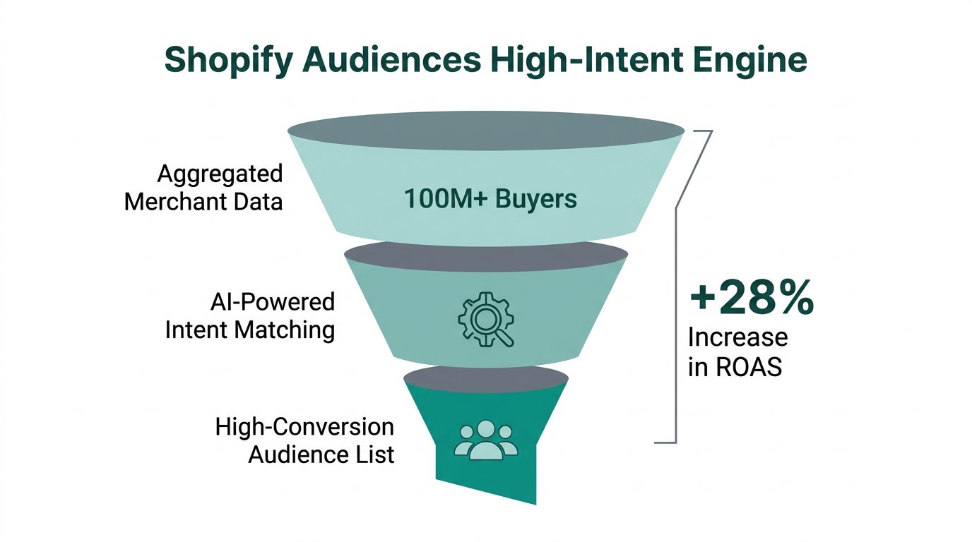 How Shopify Audiences identifies high-intent buyers through network data.