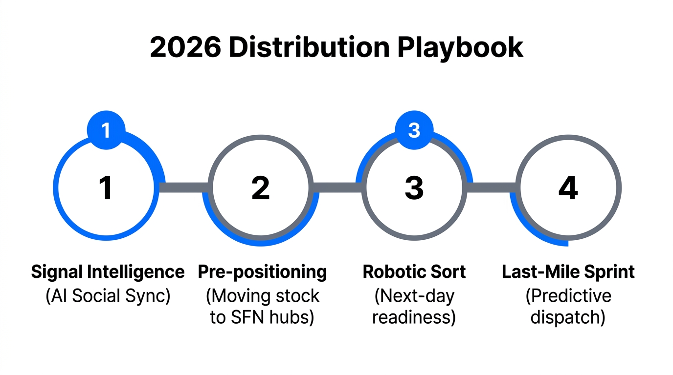 The four-step process for optimizing 2026 ecommerce distribution logistics.