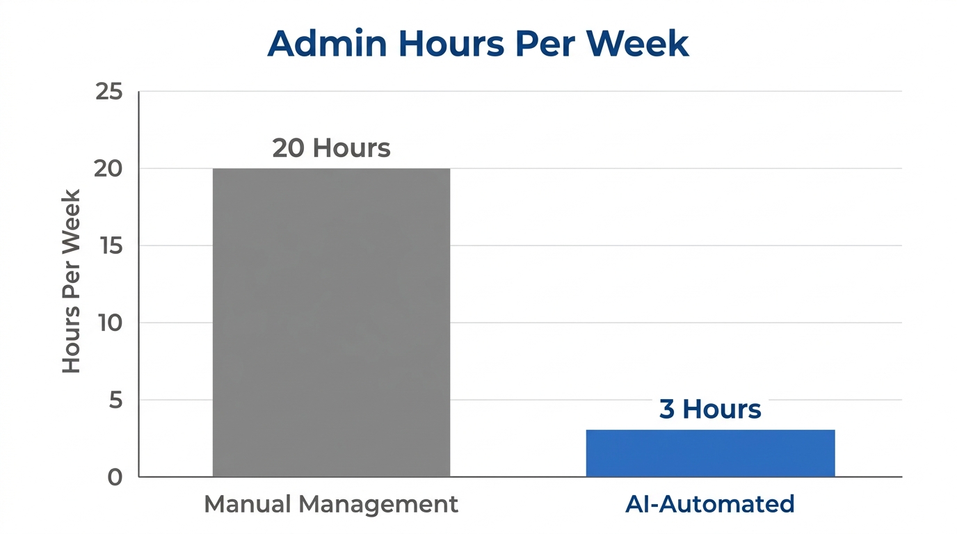 Time savings achieved by automating supplier management and logistics.