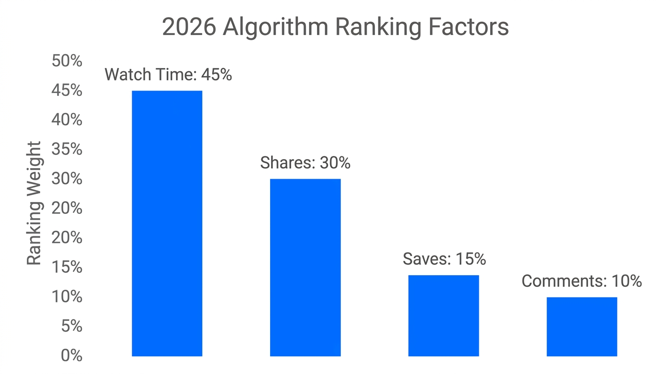 Primary ranking signals for the 2026 Instagram algorithm update.
