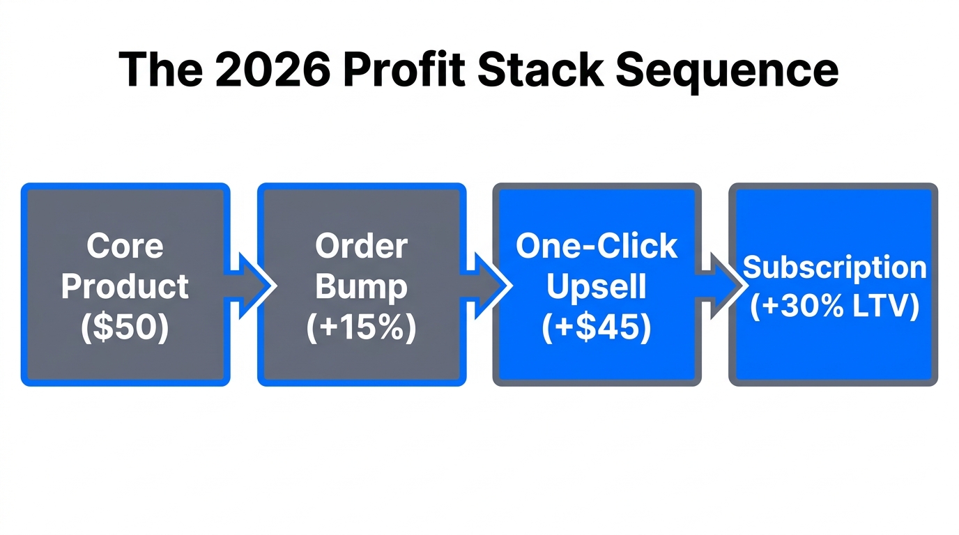 Sequence of offers designed to maximize Average Order Value (AOV).