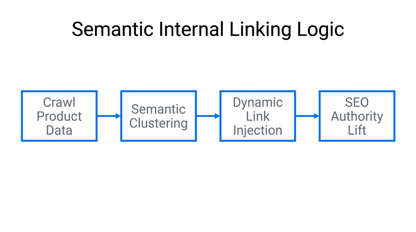 Automated workflow for establishing semantic relevance through internal linking.