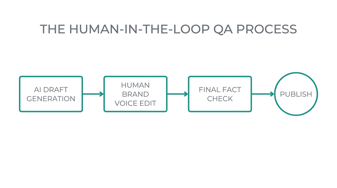 The critical human quality assurance layer for AI-generated SEO content.