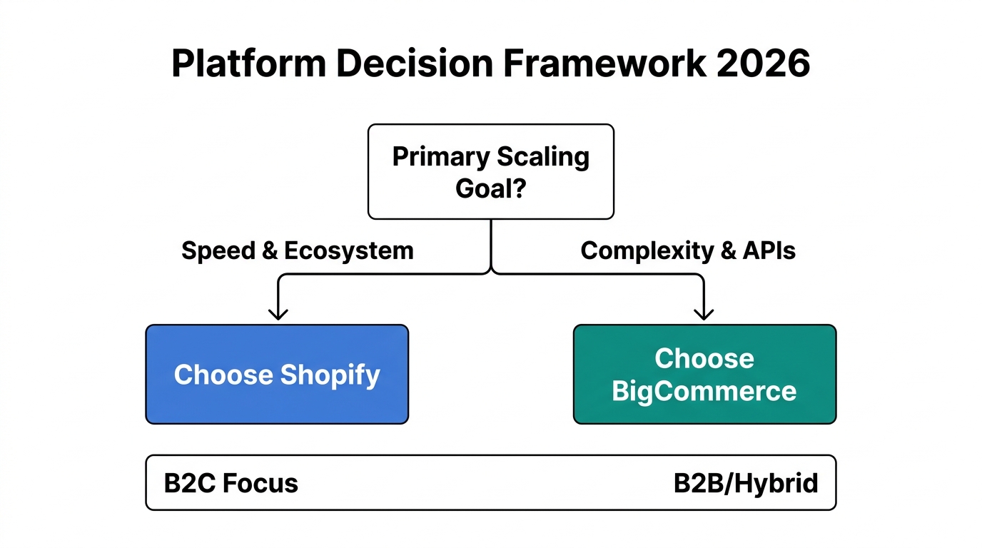 Decision logic to determine the best platform based on brand goals.