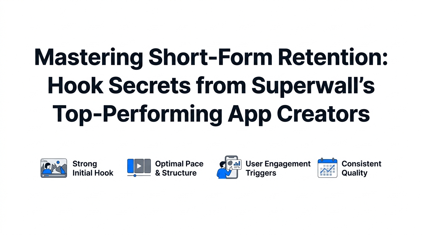 Mastering Short-Form Retention: Hook Secrets from Superwall's Top-Performing App Creators