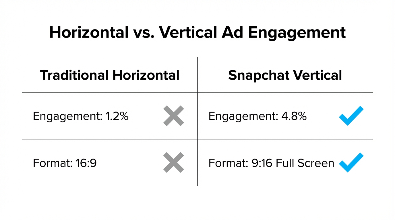 Engagement metrics comparing traditional video formats to Gen Z-preferred vertical video.