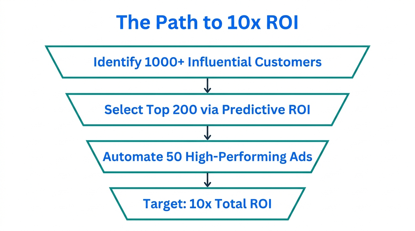 Funnel strategy for scaling influencer marketing to 10x ROI.