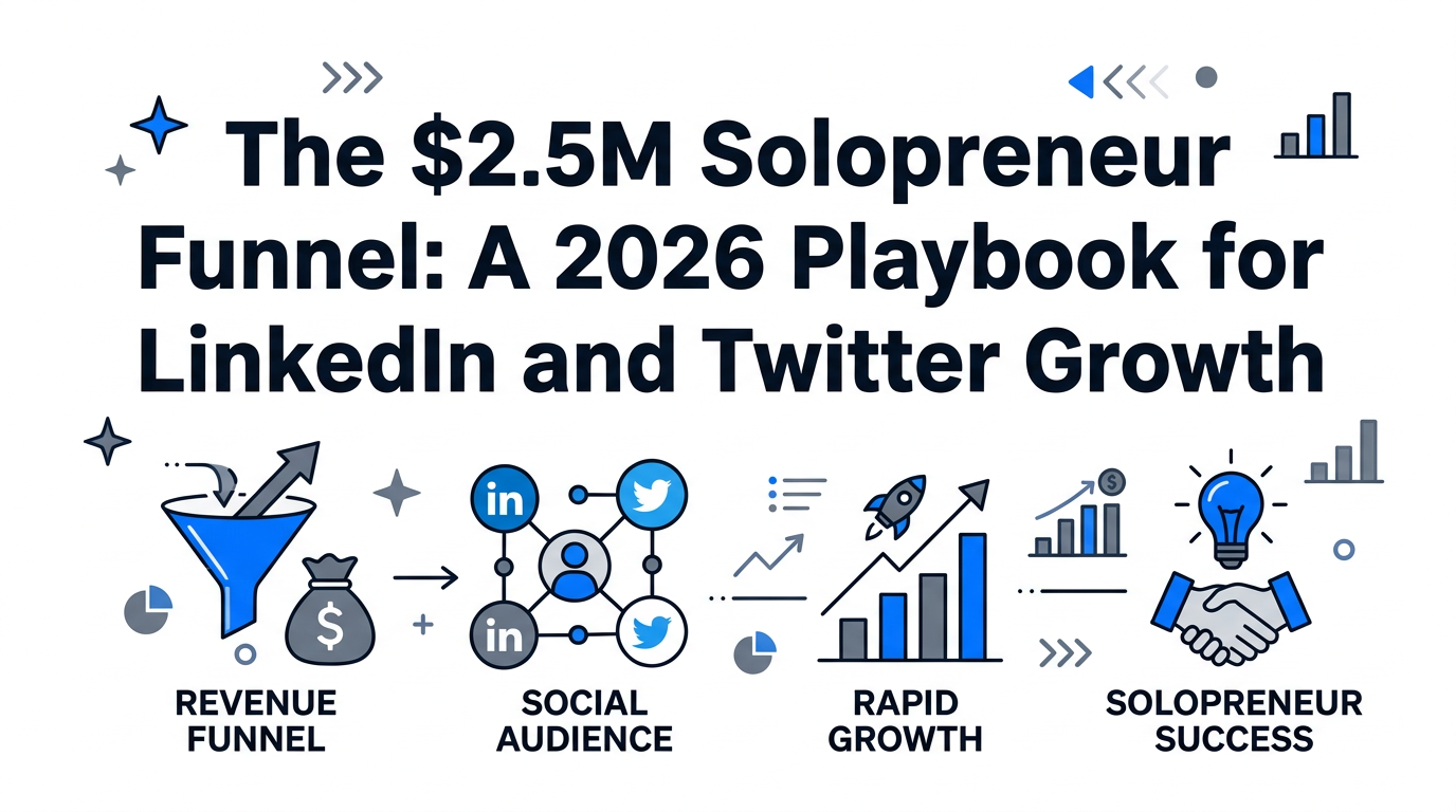 The $2.5M Solopreneur Funnel: A 2026 Playbook for LinkedIn and Twitter Growth