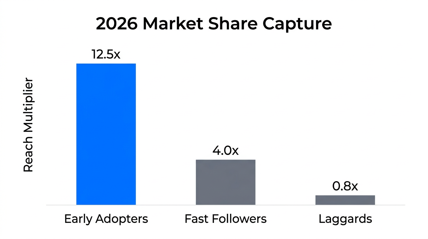 The massive reach advantage for brands adopting Sora video early.