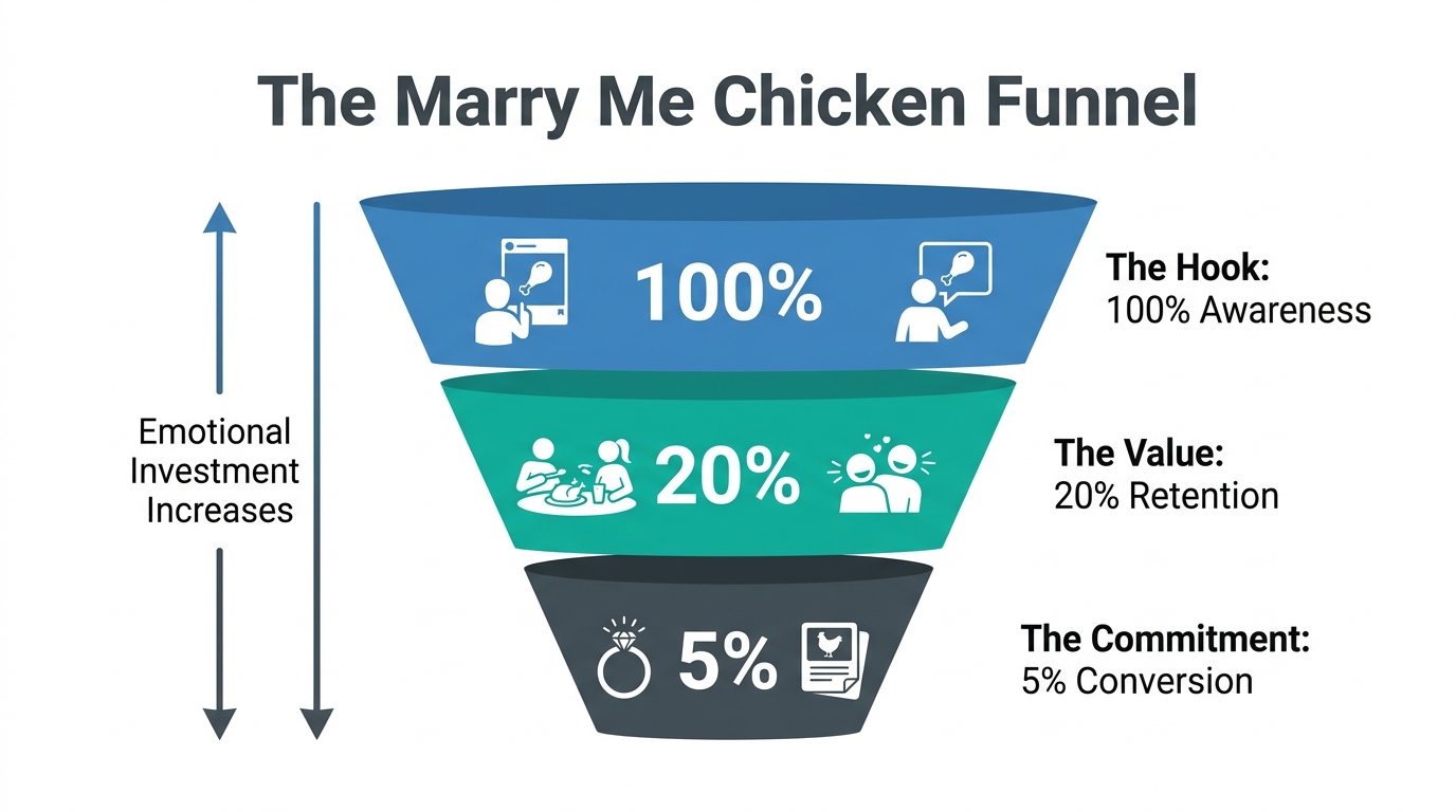 The Marry Me Chicken principle applied to conversion funnels.