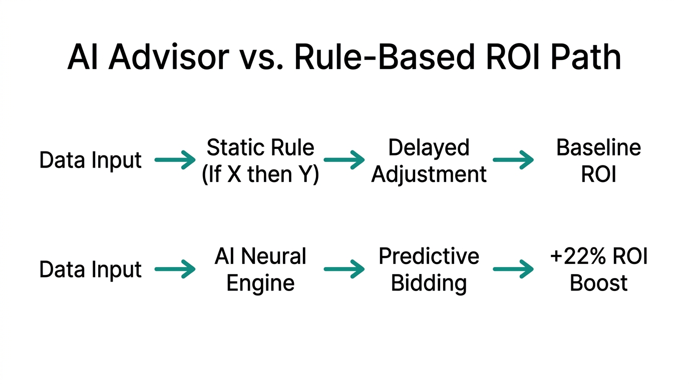 Workflow efficiency comparison between traditional rules and modern AI engines.