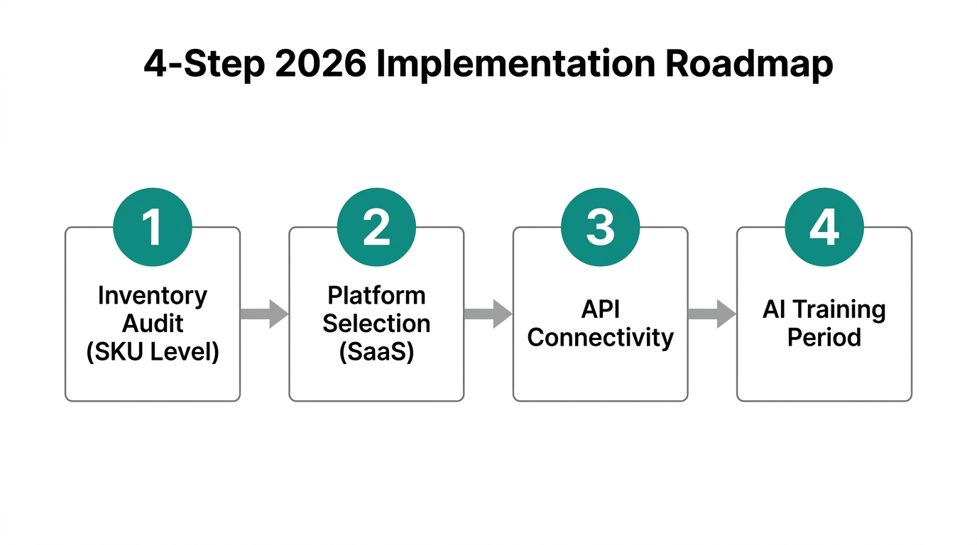 The four-step process for deploying an automated ad strategy.