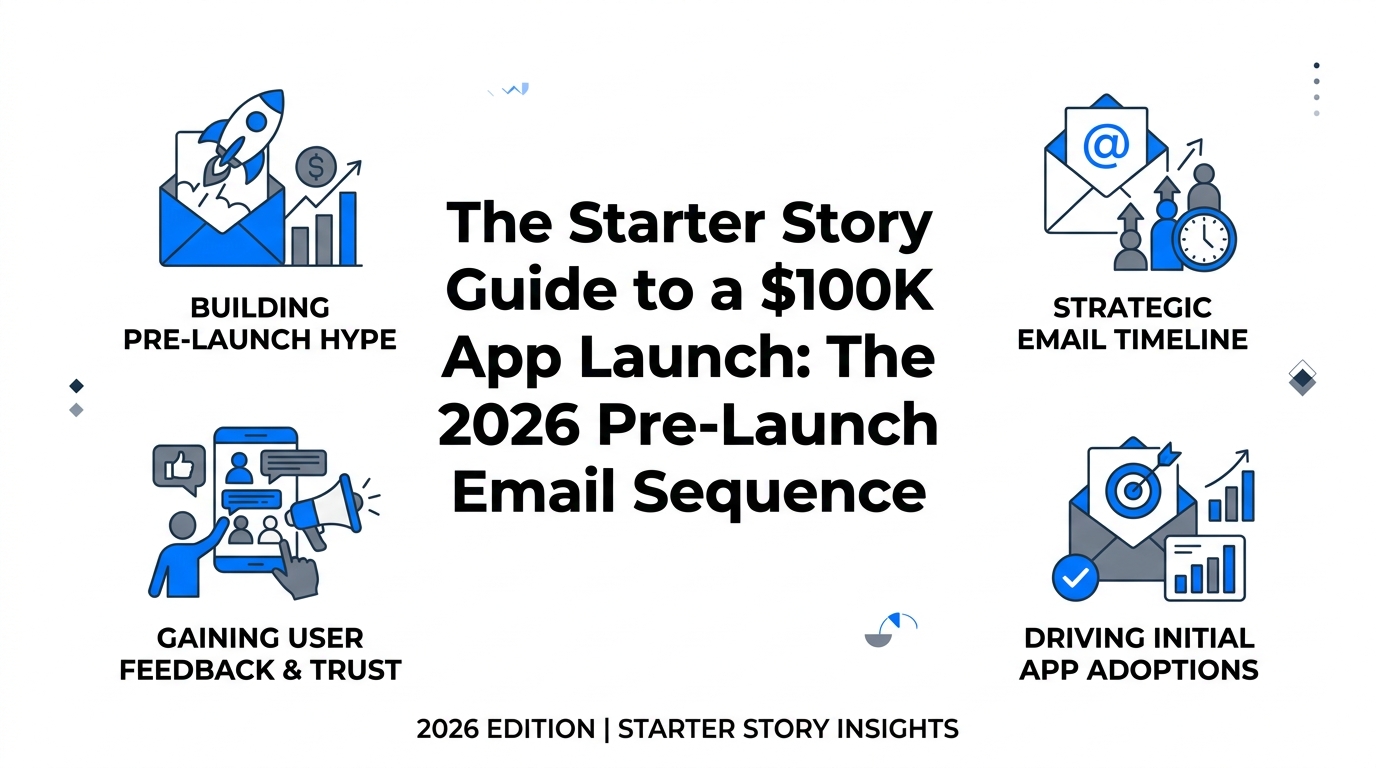 The Starter Story Guide to a $100K App Launch: The 2026 Pre-Launch Email Sequence
