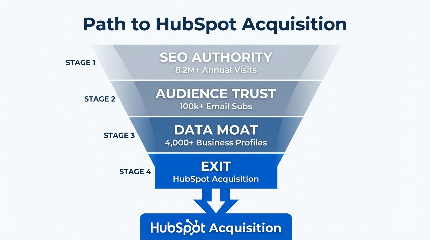 The strategic funnel leading to the HubSpot acquisition deal.