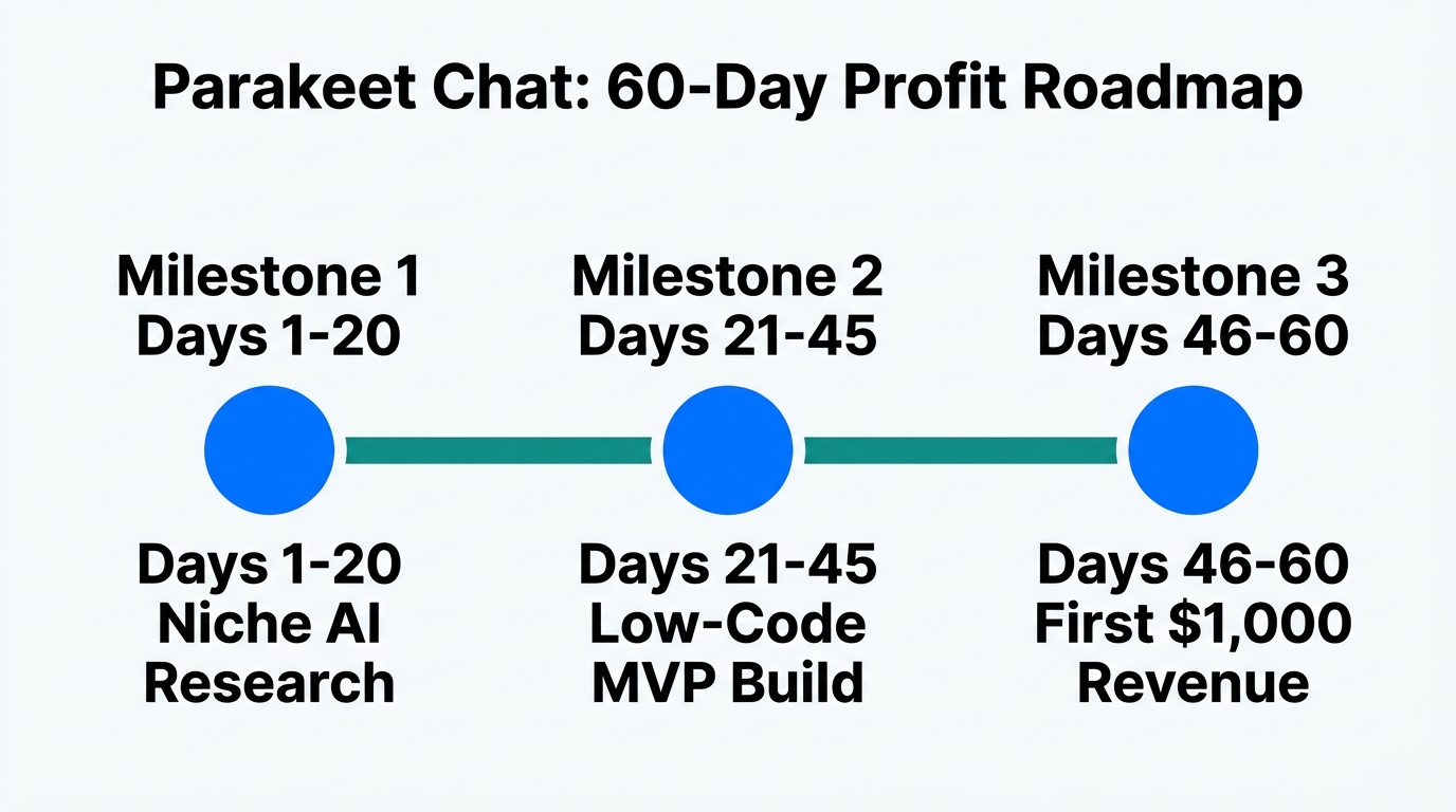 A 60-day roadmap showing the path from research to profit.