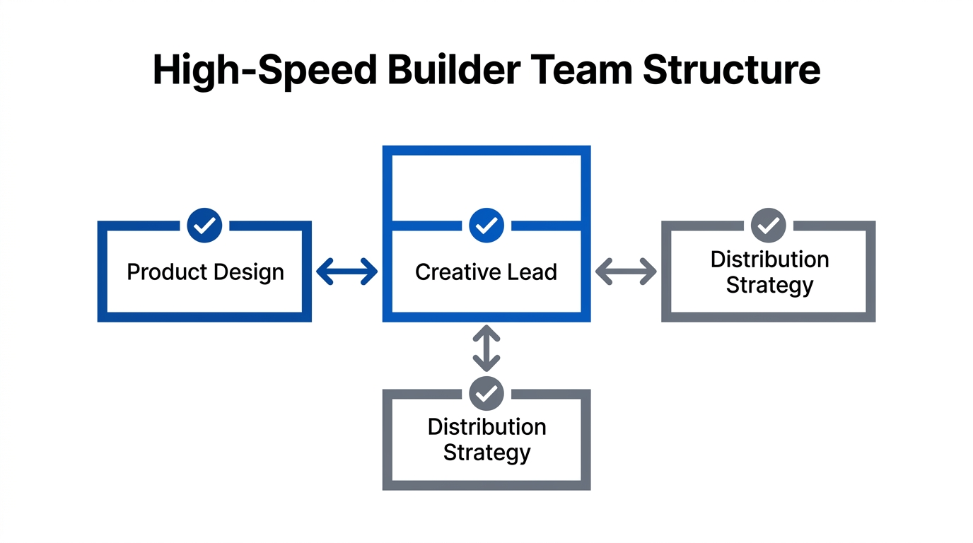 Organizational structure of a high-speed product builder team.