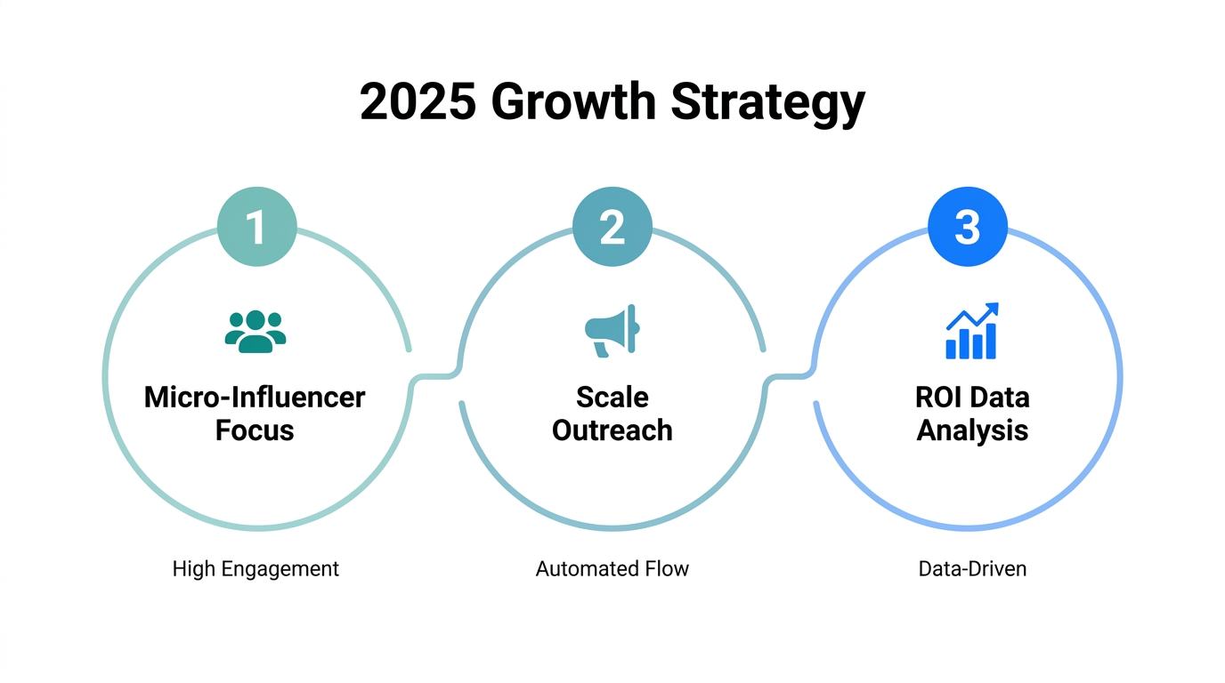Key pillars of a successful 2025 influencer growth strategy.