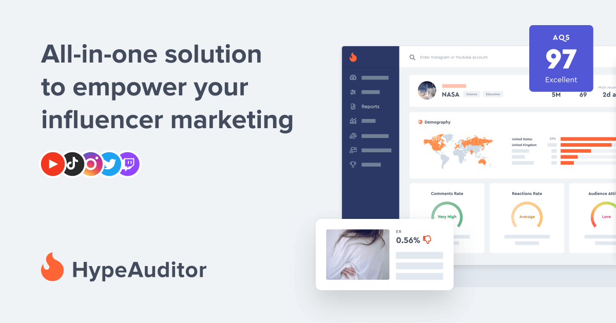 HypeAuditor platform dashboard