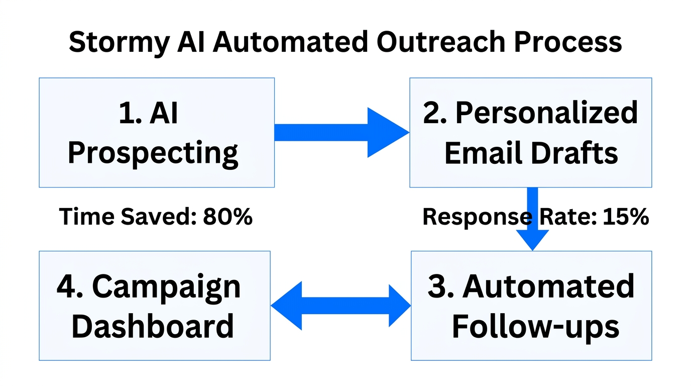 The automated influencer outreach workflow used by Stormy AI.