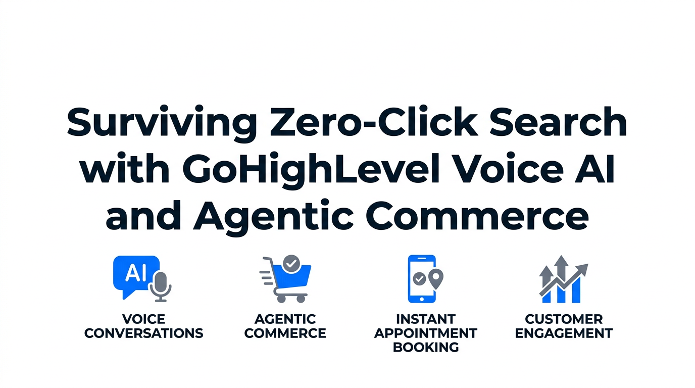 Surviving Zero-Click Search with GoHighLevel Voice AI and Agentic Commerce