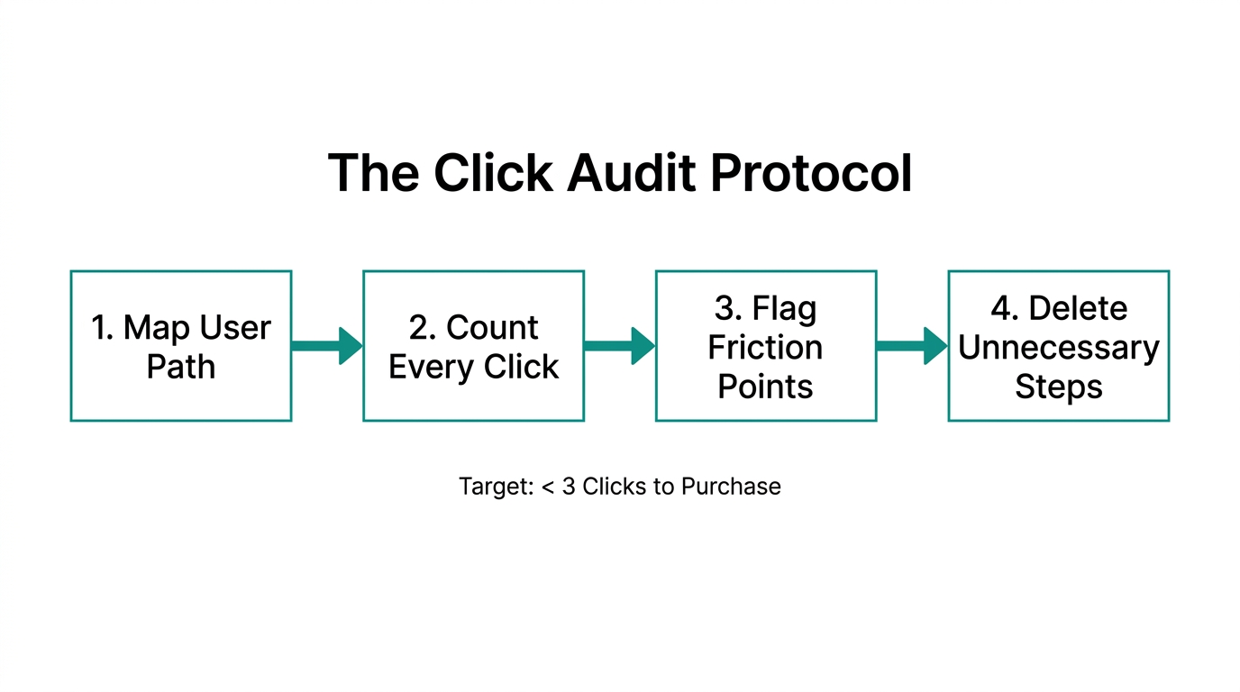 Step-by-step workflow for auditing and reducing user friction.