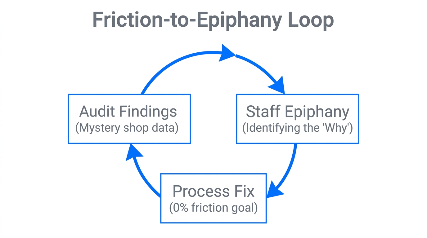 The feedback loop used to build a culture of continuous improvement.
