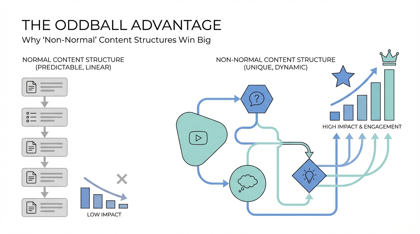 The Oddball Advantage: Why 'Non-Normal' Content Structures Win Big