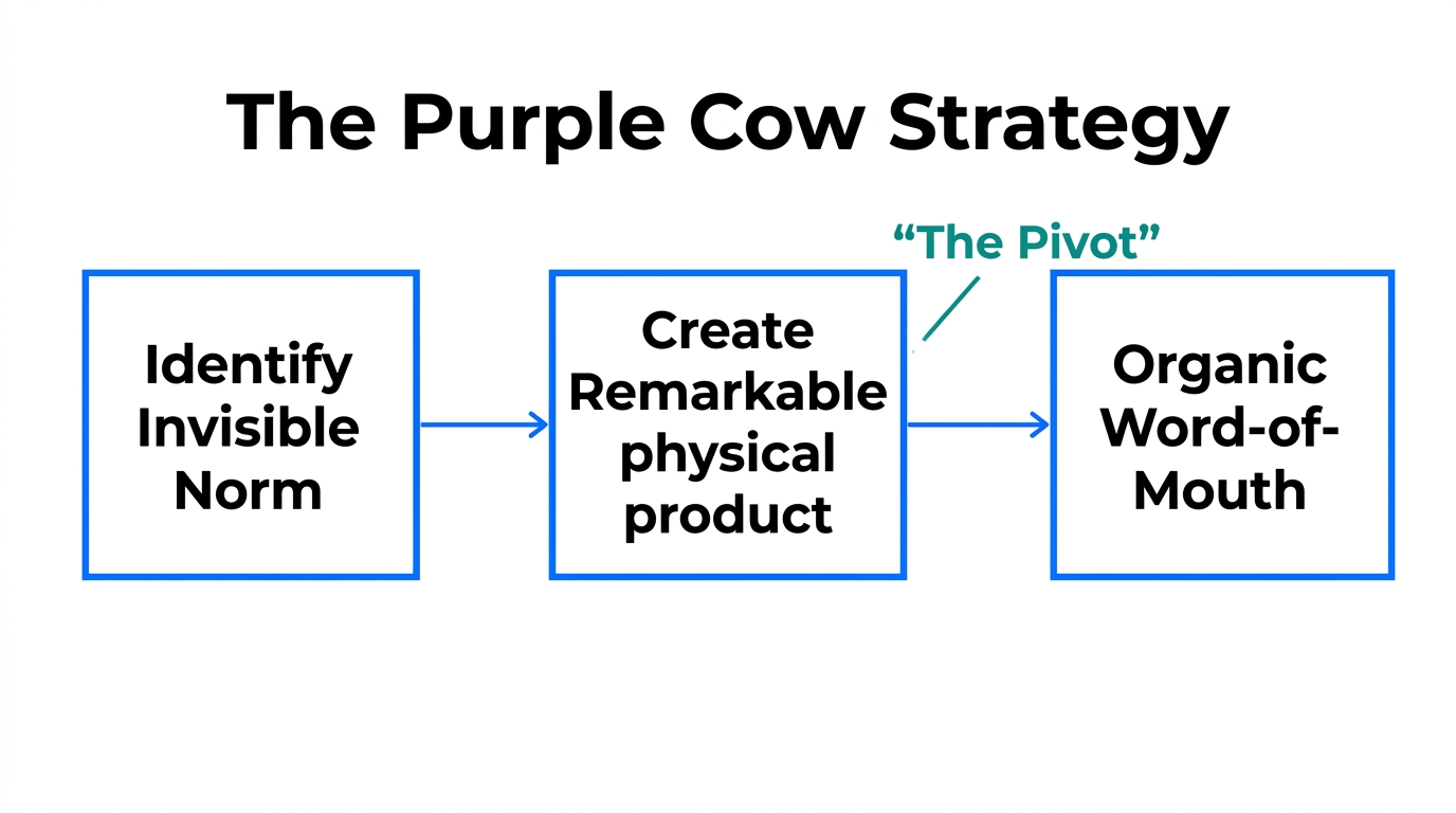 The Purple Cow workflow for transforming standard digital media.
