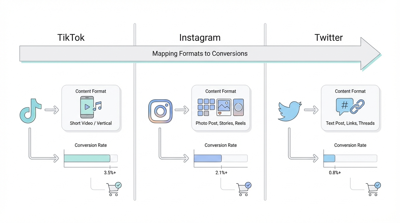 TikTok vs. Instagram vs. Twitter: Mapping Content Formats to Conversion Rates