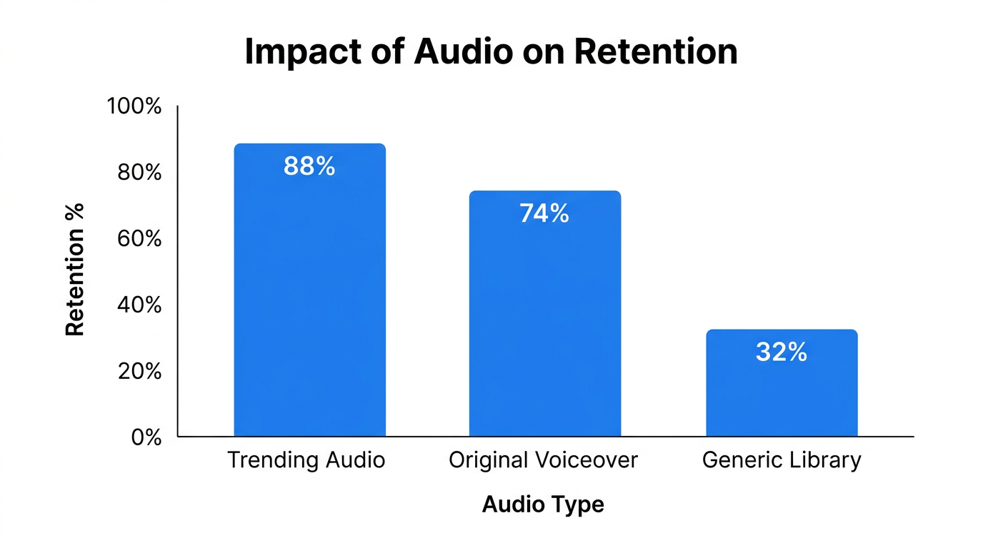 How sound choice directly impacts viewer retention rates.