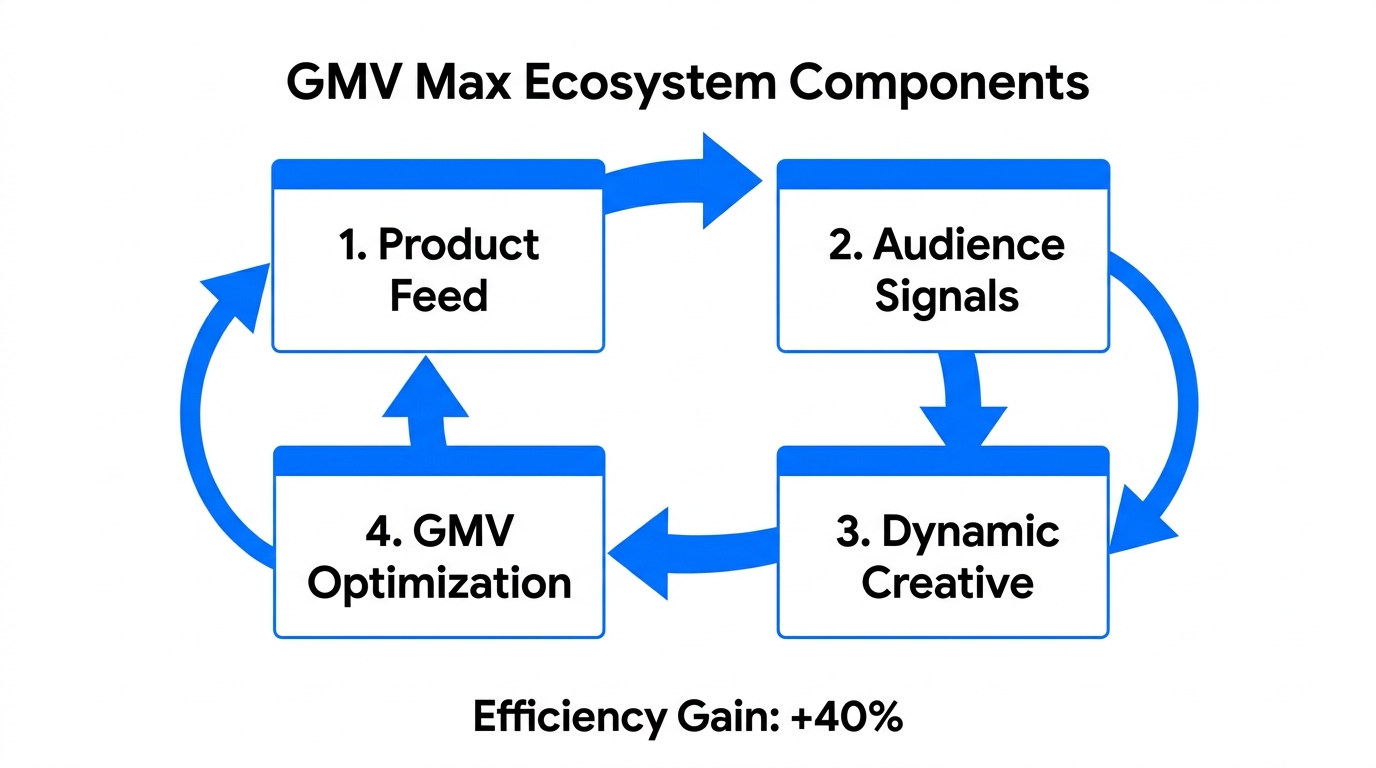 The four core pillars of the 2026 GMV Max ecosystem.