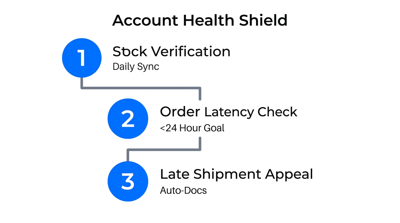 Three-step process to maintain account health and prevent deactivation.