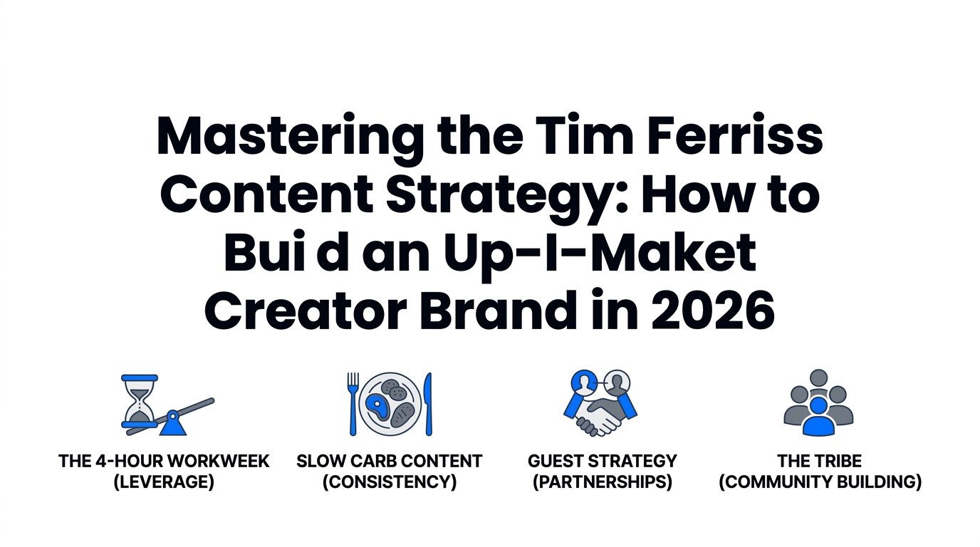 Mastering the Tim Ferriss Content Strategy: How to Build an Up-Market Creator Brand in 2026