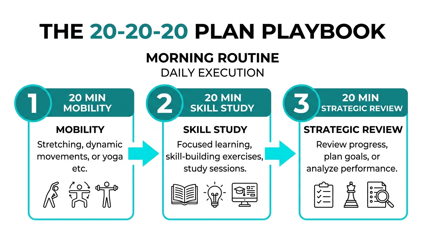 A breakdown of the three-step daily framework for founder clarity.