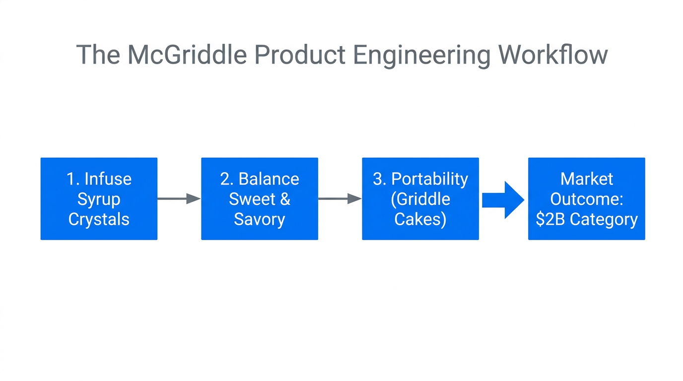 Three-step engineering process used to innovate the iconic McGriddle sandwich.