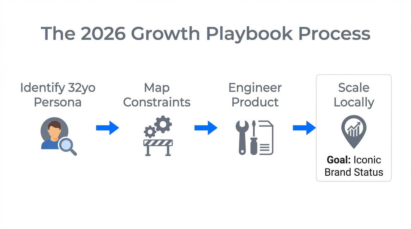 The systematic workflow for applying Ryan's growth strategies in 2026.