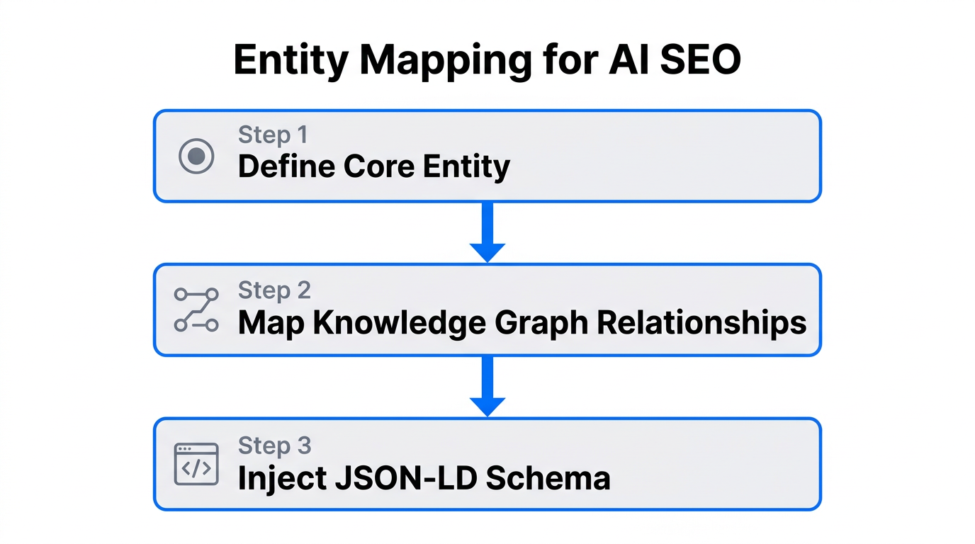 The technical hierarchy of entity mapping for AI discovery.