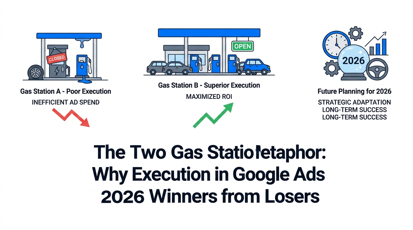 The Two Gas Stations Metaphor: Why Execution in Google Ads Separates 2026 Winners from Losers