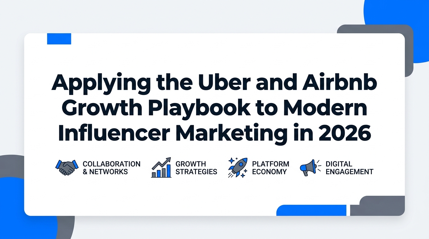 Applying the Uber and Airbnb Growth Playbook to Modern Influencer Marketing in 2026