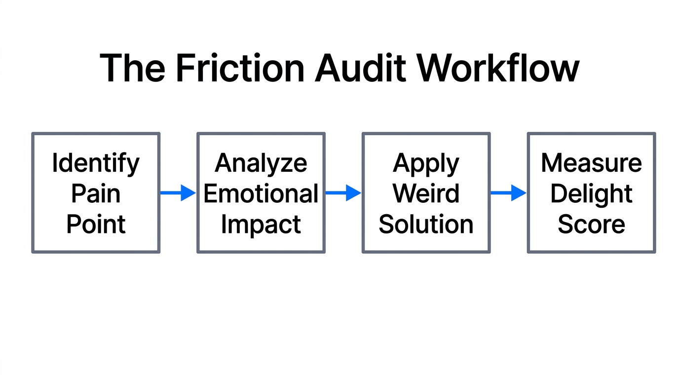 Step-by-step process for auditing and solving customer friction points.