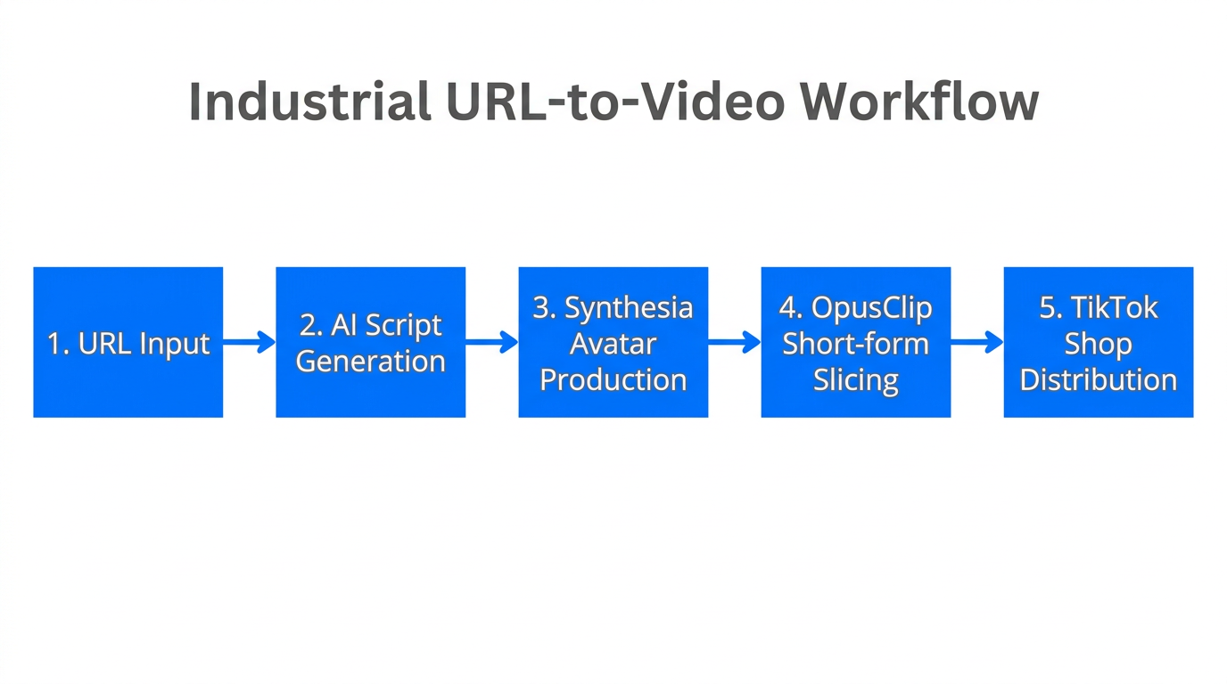 The automated production pipeline from product link to video assets.