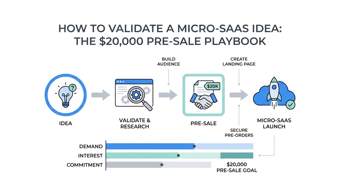 How to Validate a Micro-SaaS Idea: The $20,000 Pre-Sale Playbook