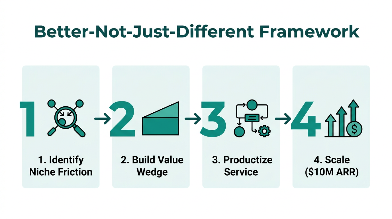 The four-step framework for establishing vertical market dominance.