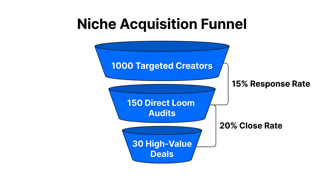 A high-conversion sales funnel for niche creator economy services.
