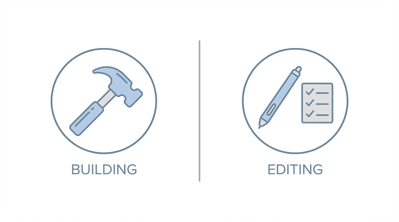 The Mindset Shift From Builder To Editor